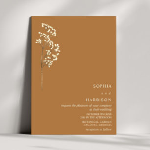Invitation Russe Gypsophila Goldenrod Mariage de automne