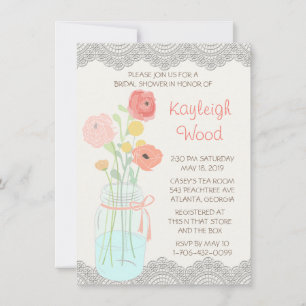 Invitation Russe Posh dans le corail