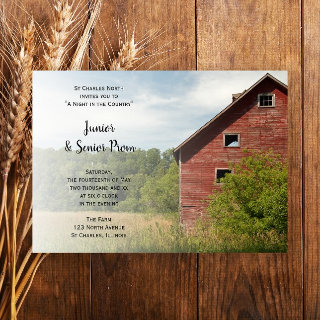 Invitation Russe Red Grange Pays Junior / Prom Senior (Créateur téléchargé)