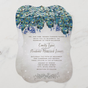 Invitation Russe Romantique Peacock Turquoise Turquoise Peaco