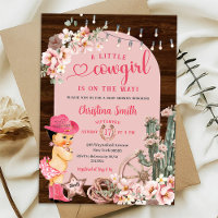 Russe Western Pink Boots Baby shower fille