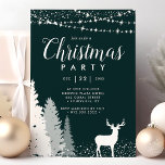 Invitation Russe Winter Deer Woodland Green Christmas Party<br><div class="desc">Invitation vos invités à une fête de Noël sereine avec cette invitation de fête de Noël rustique avec une belle scène boisée avec un cerf blanc, des pins et des étoiles scintillantes sur un arrière - plan vert riche. Le design élégant et paisible crée une atmosphère chaleureuse et accueillante, parfaite...</div>