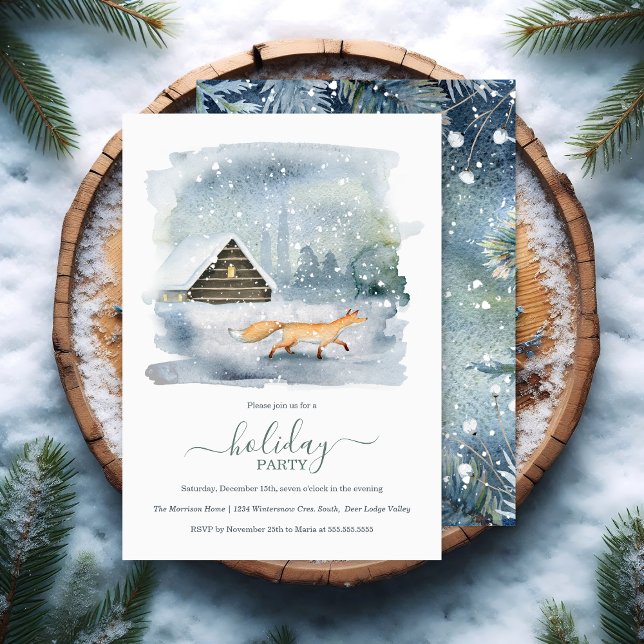 Invitation Russe Winter Woodland Noël Fête de Noël (Créateur téléchargé)