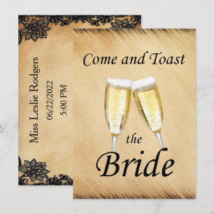 Invitation Rust and Lace Bachelorette Party