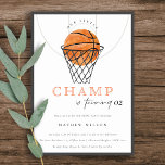 Invitation Rust Notre Petit Champ Basketball N'Importe Quel Â<br><div class="desc">Pour toute autre personnalisation ou tout autre élément correspondant,  n'hésitez pas à me contacter à l'adresse yellowfebstudio@gmail.com</div>