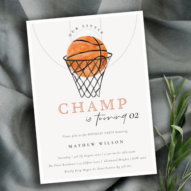 Invitation Rust Notre Petit Champ Basketball N'Importe Quel Â (Créateur téléchargé)