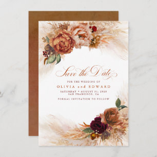 Invitation Rust Terracotta Burnt Orange Fall Enregistrer la d