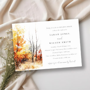 Invitation Rust Yellow Fall Paysage Plaid Revue de répétition