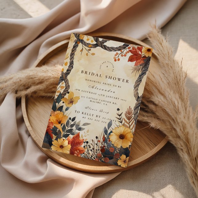 Invitation Rustic Autumn Meadow Bridal Shower (Créateur téléchargé)