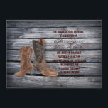 Invitation Rustic Barn Wood Western Cowboy mariage<br><div class="desc">Rustic Barn Wood Occidentale invitations de mariage Cowboy,  bottes de cowboy invitations de mariage,  mariage occidental sauver la date et le mariage campagnard occidental faveurs.</div>