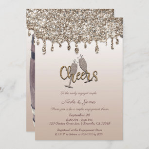 Invitation Rustic Barrel Glam Parties scintillant de la parti