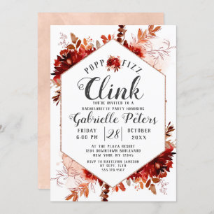 Invitation Rustic Beauty Pop Fizz Clink Bachelorette Party