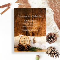 Rustic Birch Tree Grange Mariage en bois Enregistr