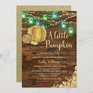 Invitation Rustic Boy Little Citrouille Fall Boy Baby shower