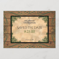 Rustic Celtic Claddagh Enregistrer la date