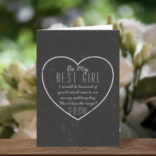 Invitation Rustic Chalkboard Mariage Vous Serez Ma Meilleure