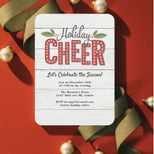 Invitation Rustic Cheer Holiday Party