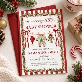 Invitation Rustic Christmas Baby Shower
