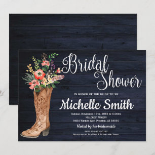 Invitation Rustic Country Bridal Western Fête des mariées ble