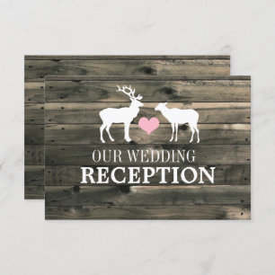 Invitation Rustic Country Buck and Doe Mariage Réception