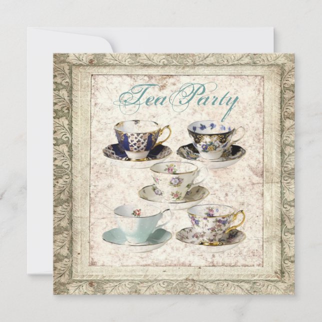 Invitation Rustic Country Fête des mariées Tea Party Invitati (Devant)
