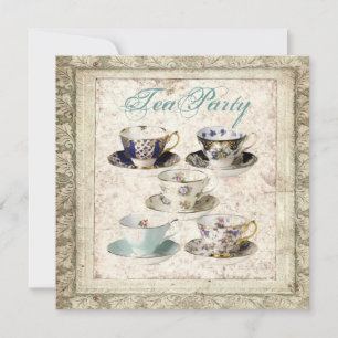 Invitation Rustic Country Fête des mariées Tea Party Invitati