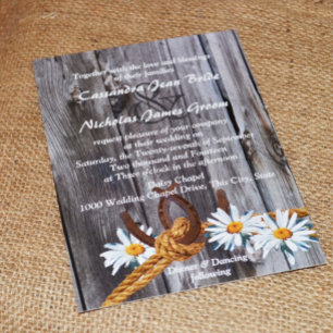 Invitation Rustic Country Grange Bois et marais