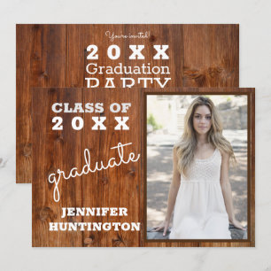 Invitation Rustic Country Photo 2025 Graduation Party