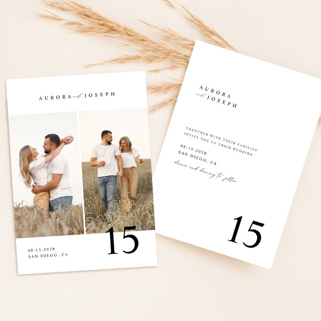 Invitation Rustic Country Script Boho Mariage photo (Créateur téléchargé)