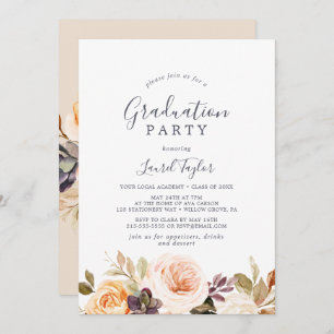 Invitation Rustic Earth Florals Graduation Party