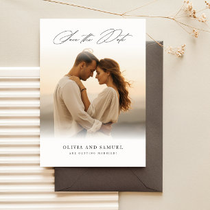 Invitation Rustic Elegant Luxury Photo Wedding Enregistrer La