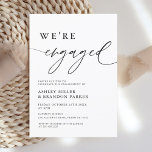 Invitation Rustic Elegant Nous sommes engagés Engagement Part<br><div class="desc">Rustic Elegant We're Engaged Engagement Party Invitation Ajoutez du texte personnalisé au verso pour fournir toute information supplémentaire nécessaire à vos invités.</div>