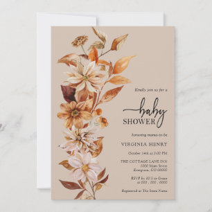 Invitation Rustic Fall Baby shower