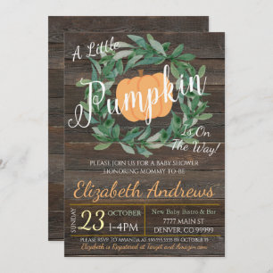 Invitation Rustic Fall Baby shower Party