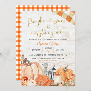Invitation Rustic Fall Citrouille épices et tout Nice
