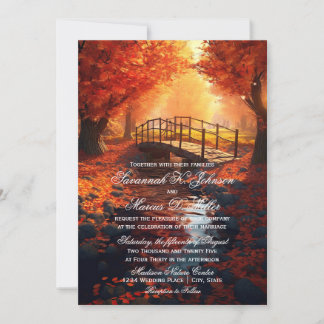 Invitation Rustic Fall quitte Automne Mariage Nature