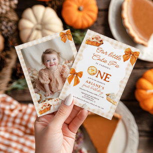 Invitation Rustic Fall Sweet Cutie Pie 1er anniversaire Photo