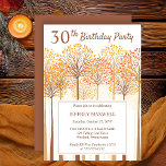 Invitation Rustic Fall Trees Terracotta 30e fête d'anniversai<br><div class="desc">Les arbres à la hauteur de la saison d'automne signifie qu'il est temps de célébrer l'anniversaire de quelqu'un de spécial. Avec des couleurs allant du beige muet à la terre cuite et au marron,  ce design ne manquera pas de plaire. Composite par Holiday Hearts Designs (droits réservés).</div>