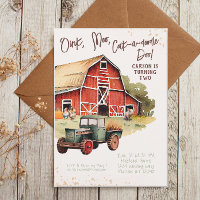 Rustic Farm Animal Tractor Garçons Anniversaire