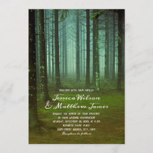 Invitation Rustic Forest Magique Woods Mariage campagnard d'a