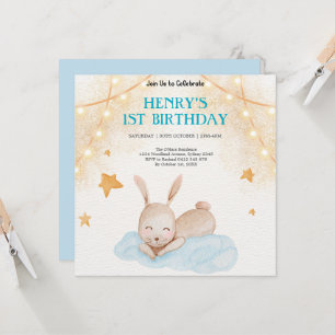 Invitation Rustic Forest Woodland Animals Wild One Birthday