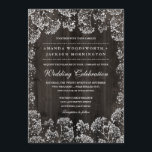 Invitation Rustic Grange Wood Bébé's Breath Wedding Invitatio<br><div class="desc">Rustic Barn Wood Baby's Breath Wedding Invitations - présente le souffle blanc bébé autour de la conception d'invitation avec un arrière - plan rustique en bois de grange.</div>