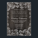 Invitation Rustic Grange Wood Bébé's Breath Wedding Invitatio<br><div class="desc">Rustic Barn Wood Baby's Breath Wedding Invitations - présente le souffle blanc bébé autour de la conception d'invitation avec un arrière - plan rustique en bois de grange.</div>