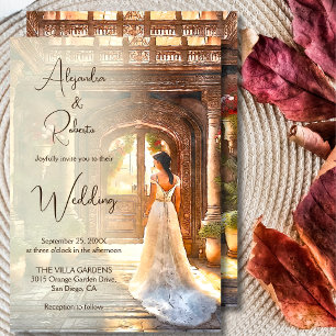 Invitation Rustic Hacienda Bride Mariage mexicain