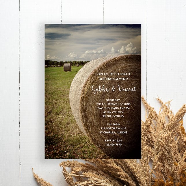 Invitation Rustic Hay Bales Ranch (Créateur téléchargé)