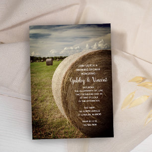 Invitation Rustic Hay Bales Wedding shower de Ranch