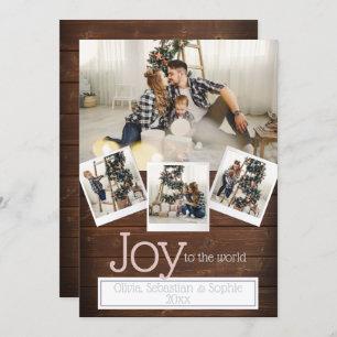 Invitation Rustic Holiday Modern 4 Cadre photo