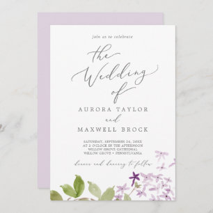 Invitation Rustic Lilac Le Mariage De