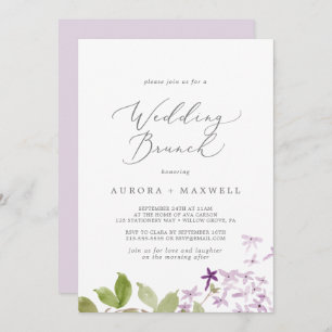 Invitation Rustic Lilac Mariage Brunch