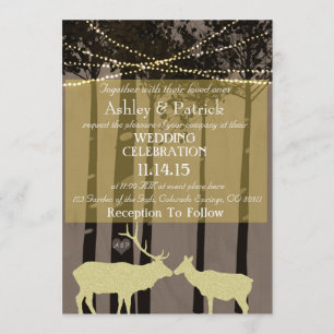 Invitation Rustic Lodge Mariage à thème